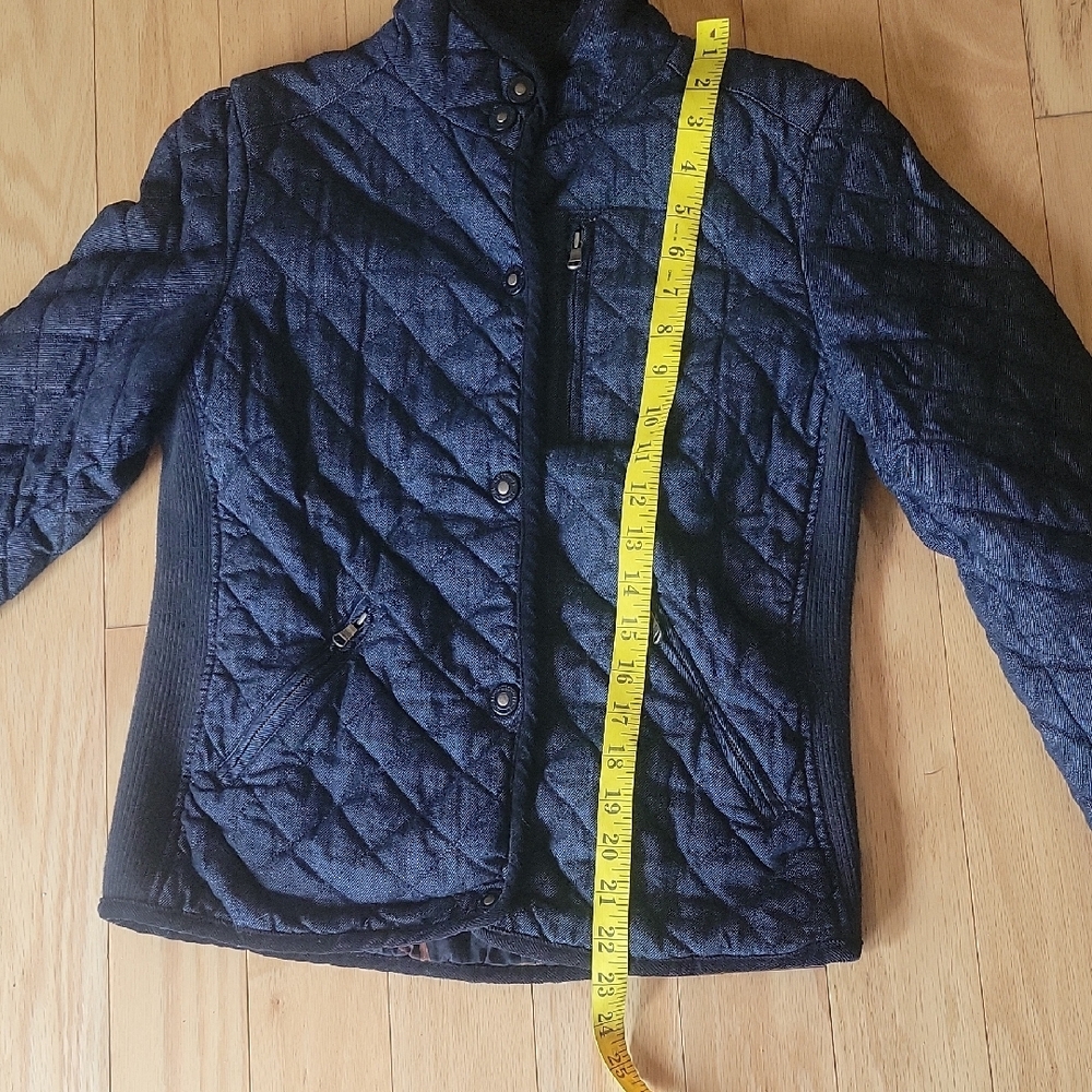 Ralph Lauren Vintage Black Denim Quilted Chore Jacket - Picture 12 of 14
